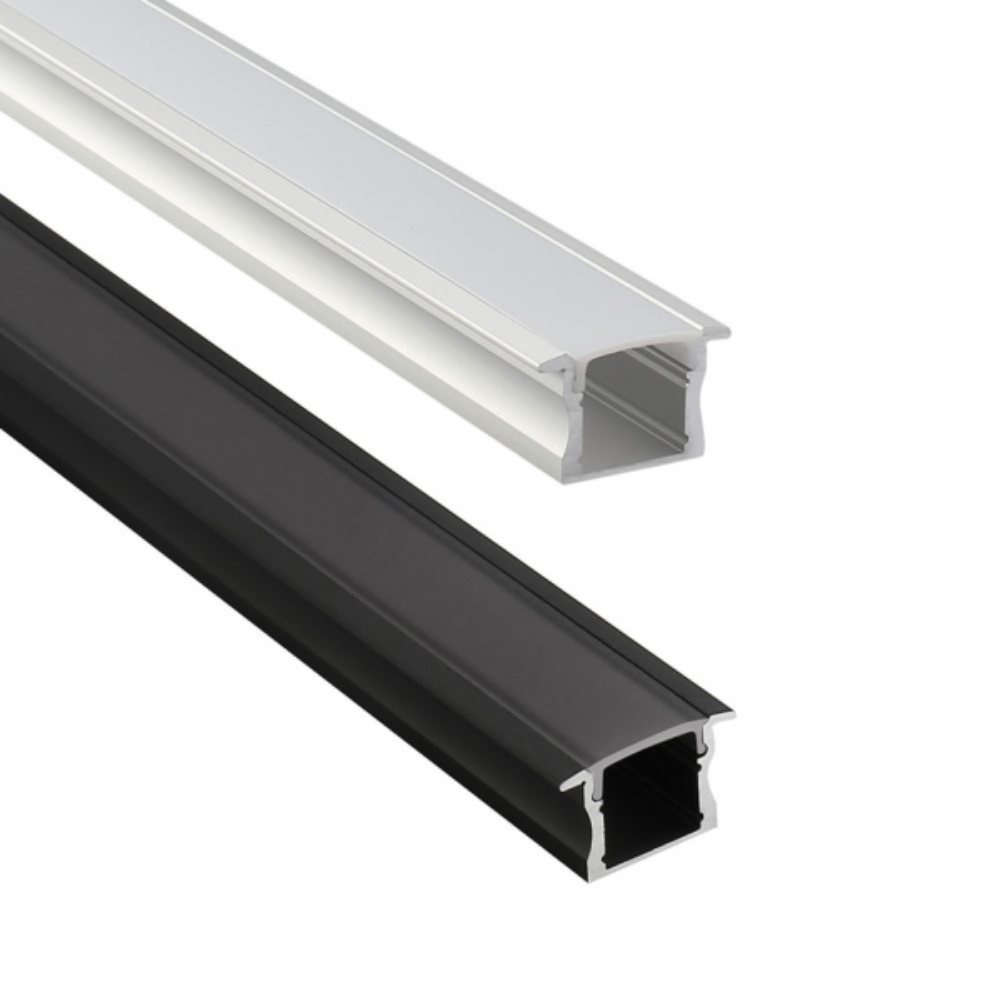 Buy Strip Light Profiles Australia Strip Light Profile L3000mm H15.3mm Opal Black Aluminum - VB-ALP003-R-3M-BLK
