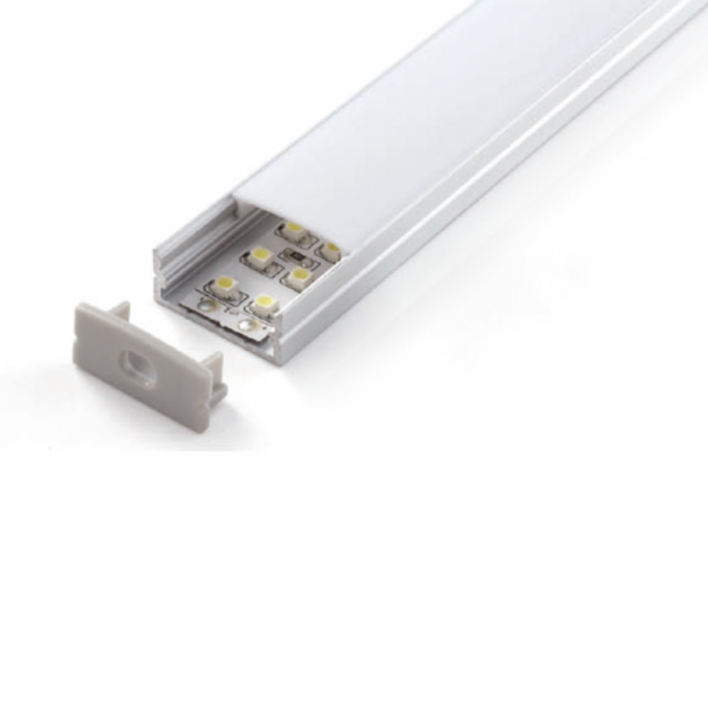 Buy Strip Light Profiles Australia Strip Light Profile L1000mm W23.5mm Opal Aluminum - VB-ALP014-1M