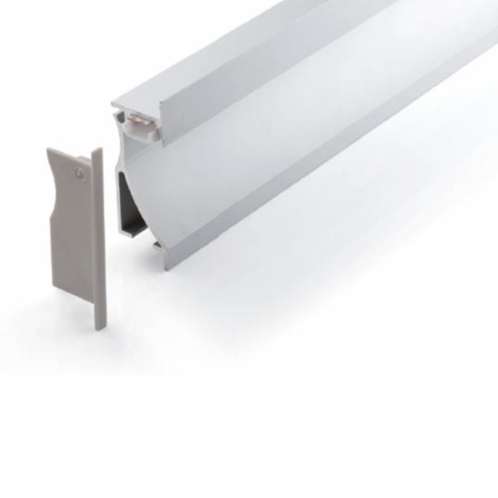 Buy Strip Light Profiles Australia Recessed Strip Light Profile L1000mm W26.2mm Opal Aluminium - VB-ALP023-1M