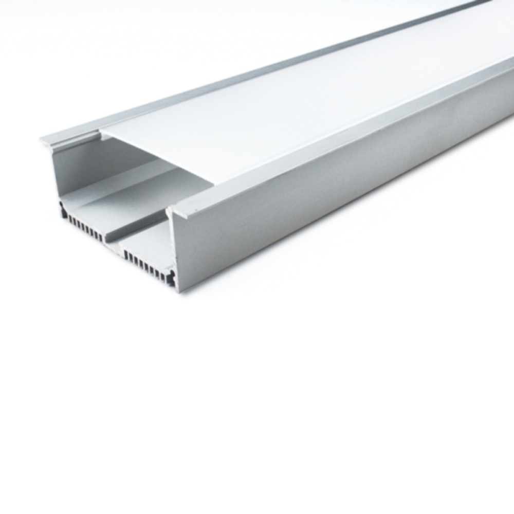 Buy Strip Light Profiles Australia Recessed Strip Light Profile L3000mm W90mm Opal Aluminium - VB-ALP047-3M