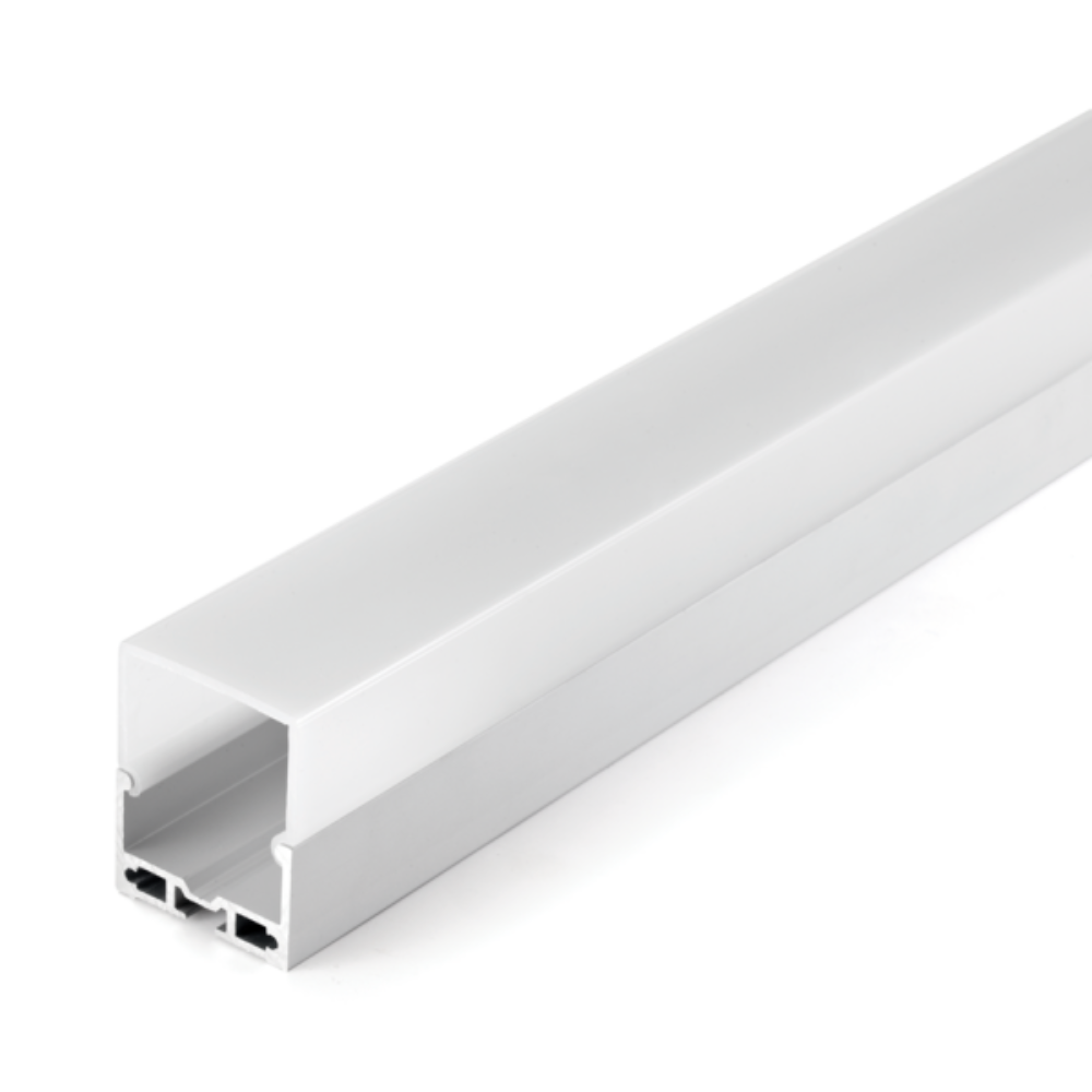 Buy Strip Light Profiles Australia Suspended Strip Light Profile L2000mm W45mm Opal Aluminium - VB-ALP065-2M