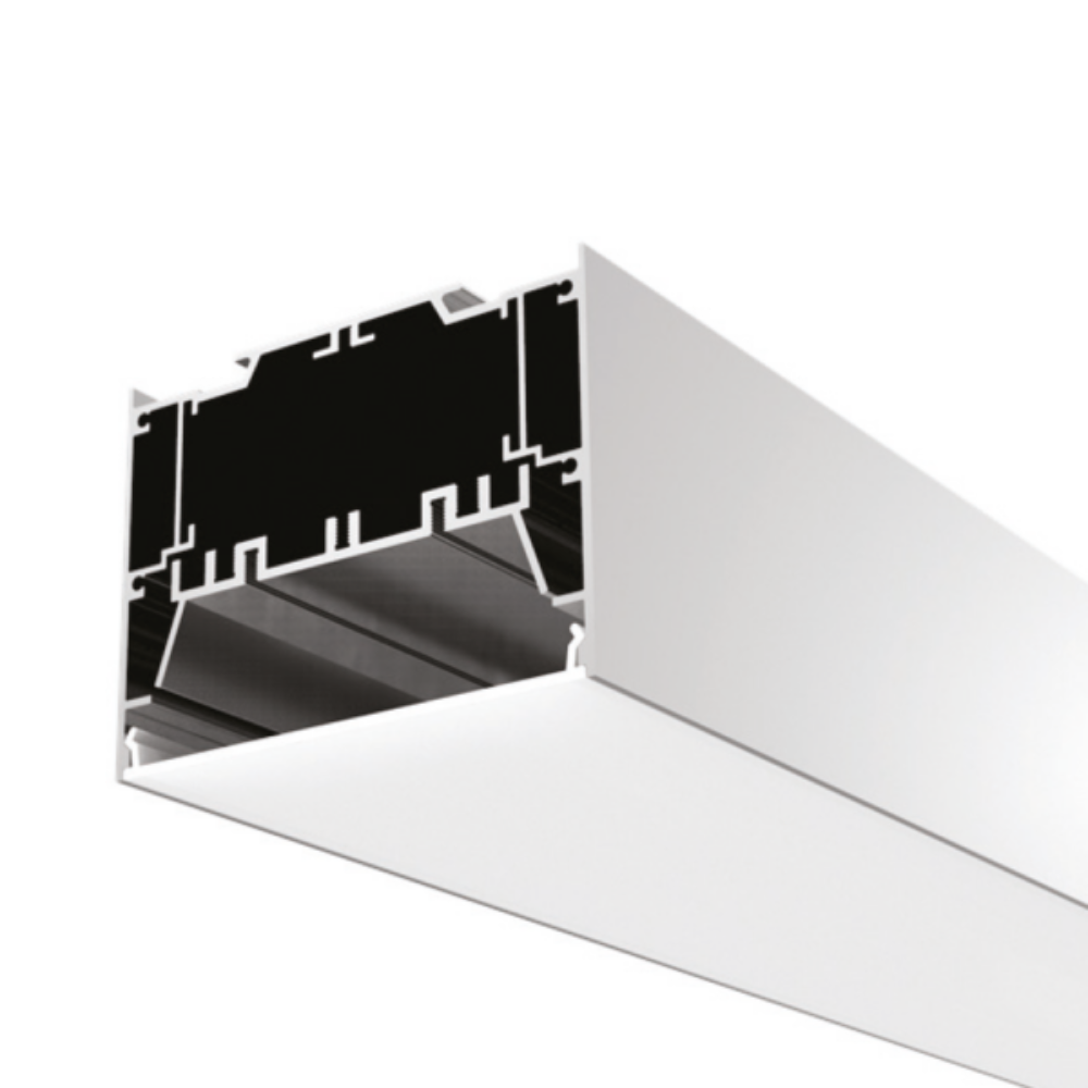 Buy Strip Light Profiles Australia Surface Strip Light Profile L2500mm W100mm Aluminium - VB-ALP10075-2.5M