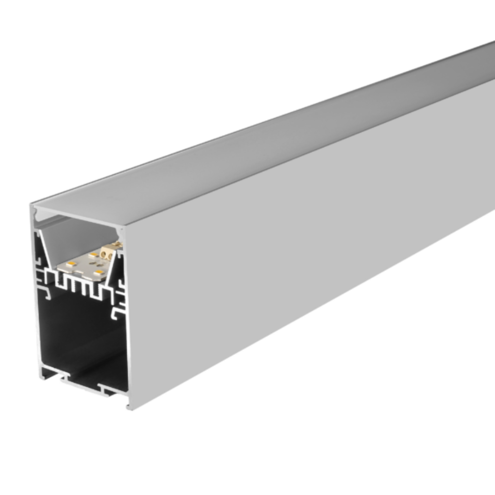 Buy Strip Light Profiles Australia Surface Strip Light Profile L3000mm W50mm Silver Aluminium - VB-ALP5075-3M
