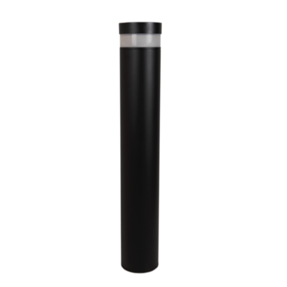 LED Solar Bollard Light 1.8W Weatherproof Black Aluminium 2 CCT- VBLBOS-015-4-CCT