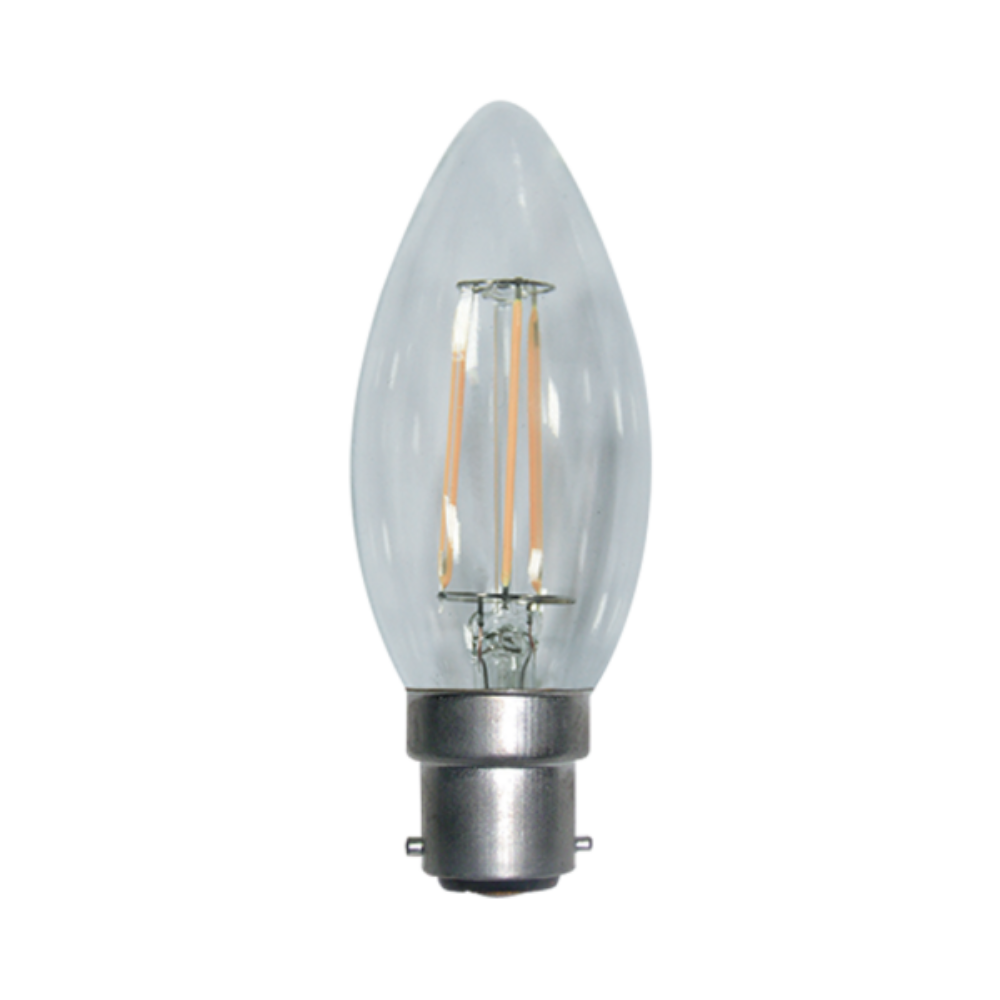 Buy LED Filament Globes Australia LED Candle Filament Globe BC 240V 4W 2700K - VBLC-4W-BC-DIM