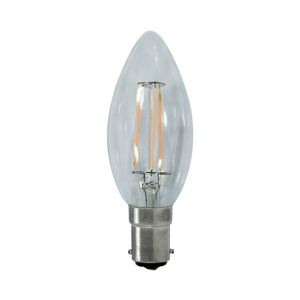 LED Candle Filament Globe SBC 240V 4W 2700K - VBLC-4W-SBC-DIM