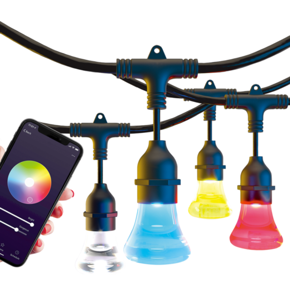 Buy Festoon Lights Australia Smart Festoon Light WIFI Weatherproof L12000mm RGBW - VBLFEST-12M-RGBW