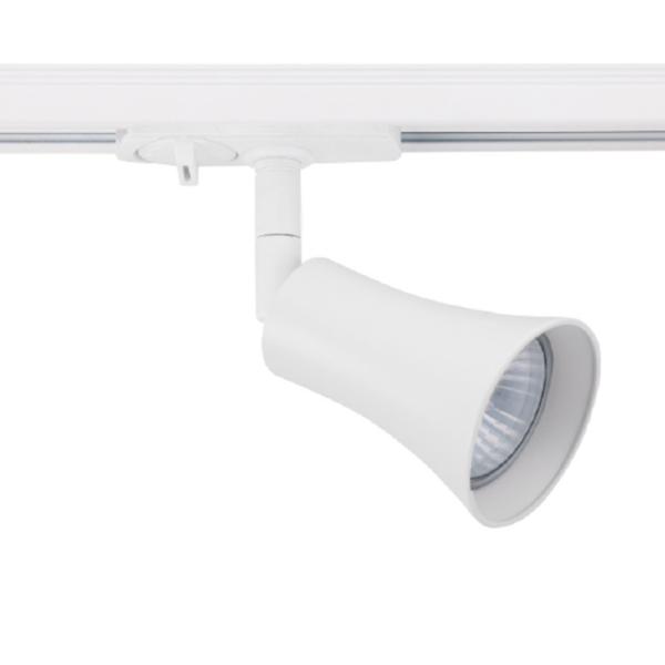 Single Circuit Track Head Adjustable 35W White Steel CCT- VBLTL-200-1-GU10
