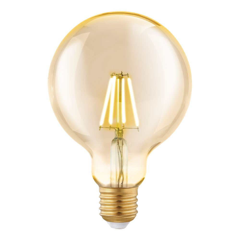 Buy LED Filament Globes Australia 4W E27 Round Shape Amber 2200K LED - 11522