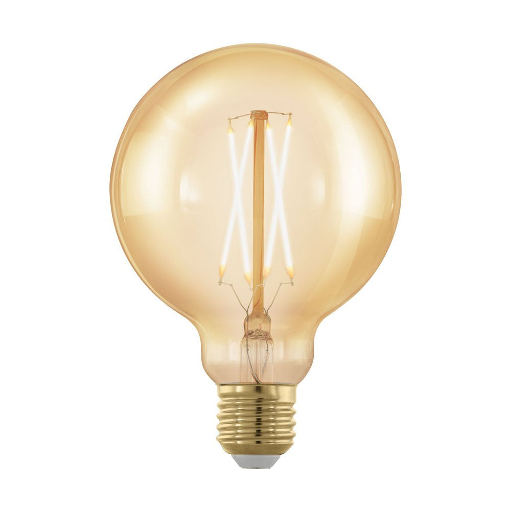 Buy LED Filament Globes Australia Filament G95 Dimmable Vintage LED Globe 240V 4W ES Amber 1700K - 11693