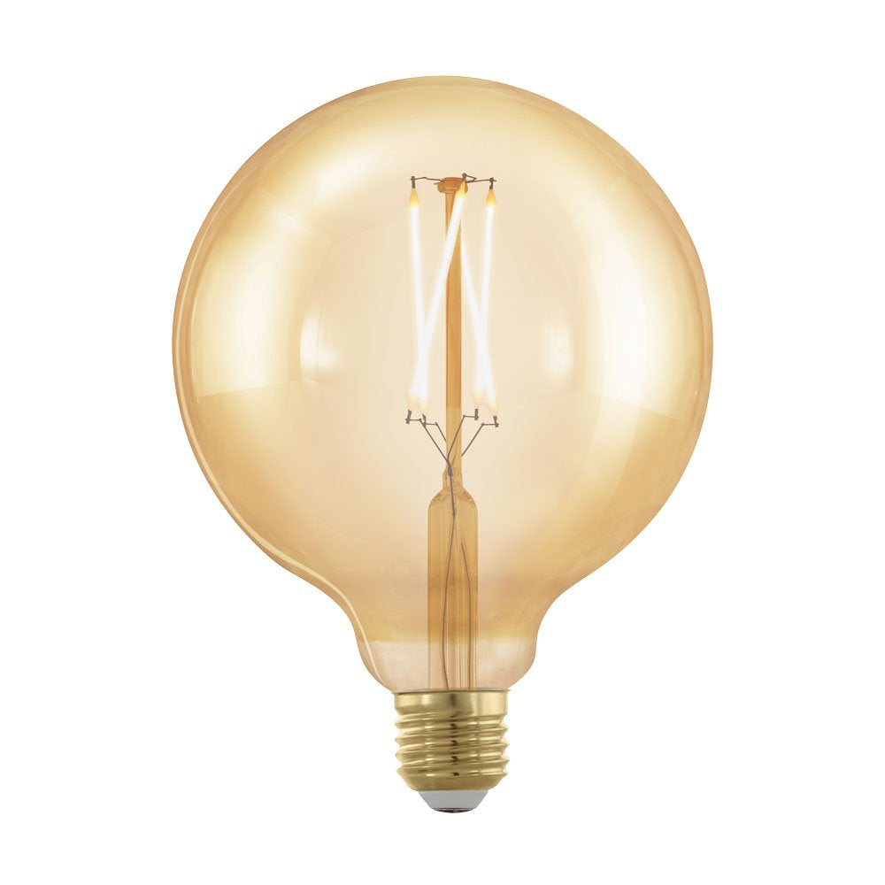 Buy LED Filament Globes Australia Filament G125 Dimmable Vintage LED Globe 240V 4W ES Amber 1700K - 11694