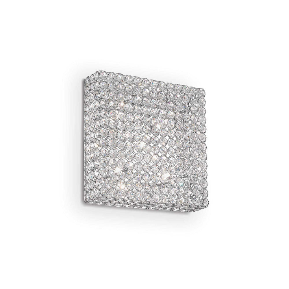 Buy Wall Sconce Australia Square Admiral Pl6 Wall Sconce 6 Lights Chrome Crystal - 080345