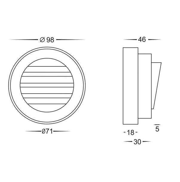 Buy Outdoor Step Lights Australia Pinta Step Light 12V DC White Aluminium 3 CCT - HV2925T-12V-WHT