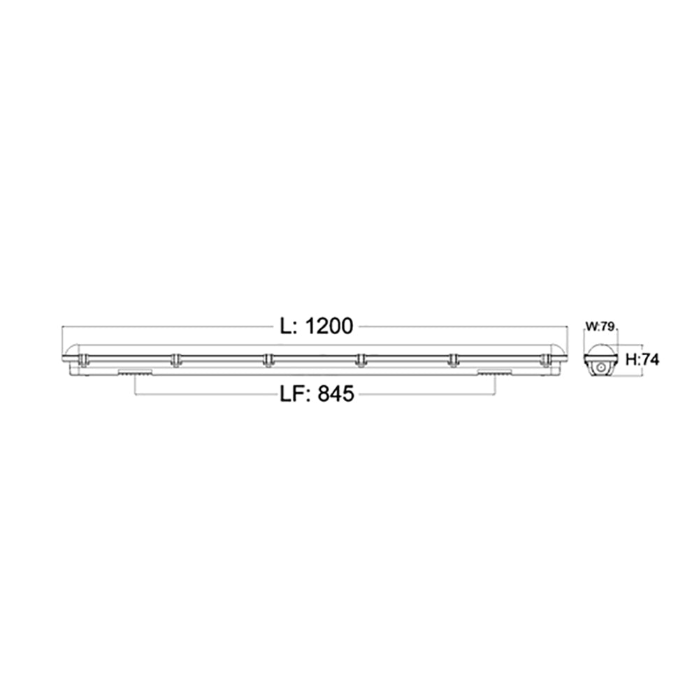 Buy LED Batten Lights Australia Shieldtri LED Batten Light L1200mm PC 3CCT - SHIELDTRI2