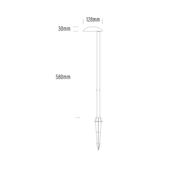 Buy Spike Lights Australia Lumena Spike Pathlight 24V W128mm Aluminium 3000K - AQL-122