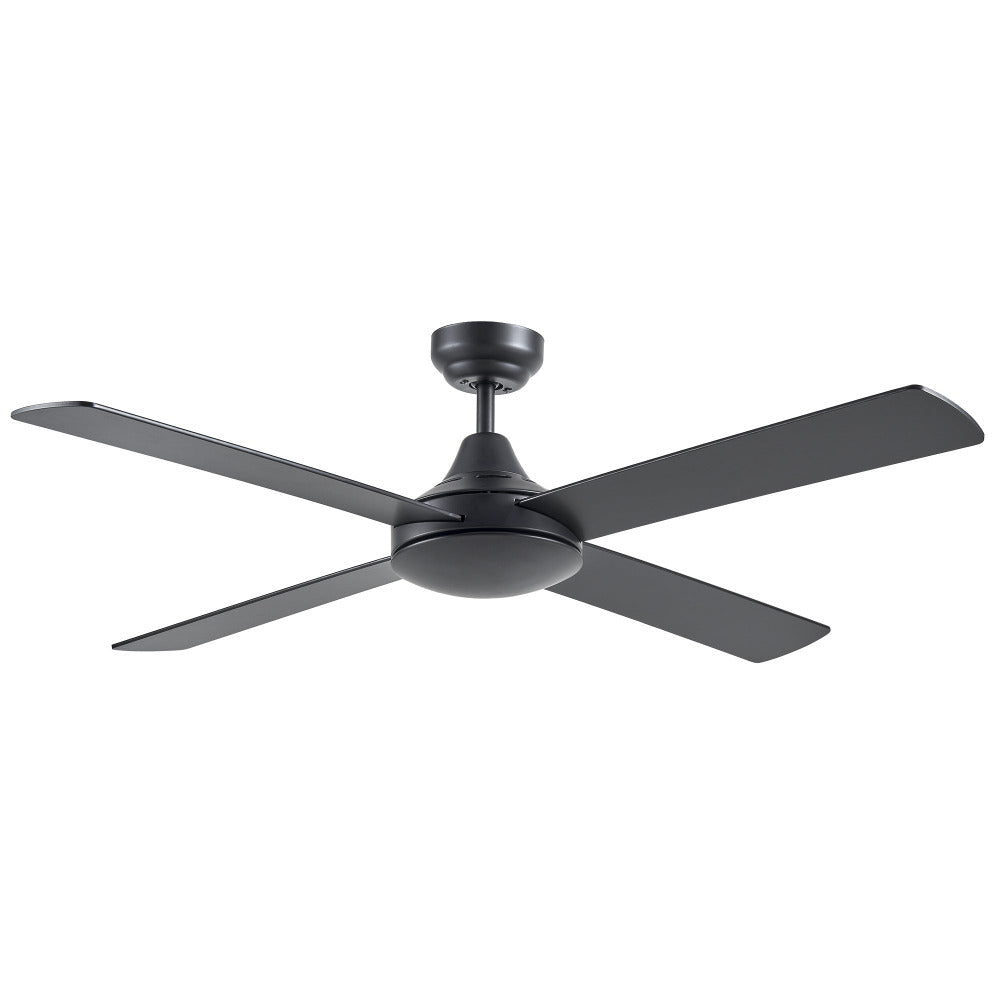 Buy AC Ceiling Fans Australia Four Seasons Link 48" 4 Blade Ceiling Fan Only Matt Black - FSL124M