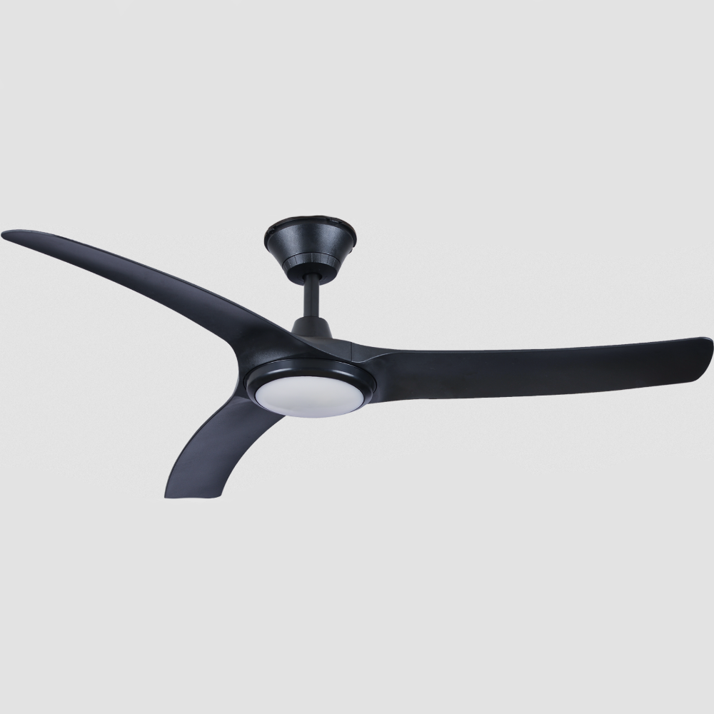 Buy DC Ceiling Fans With Light Australia Aqua DC Ceiling Fan 52" Matt Black LED Light Matt Black - AIPL2668