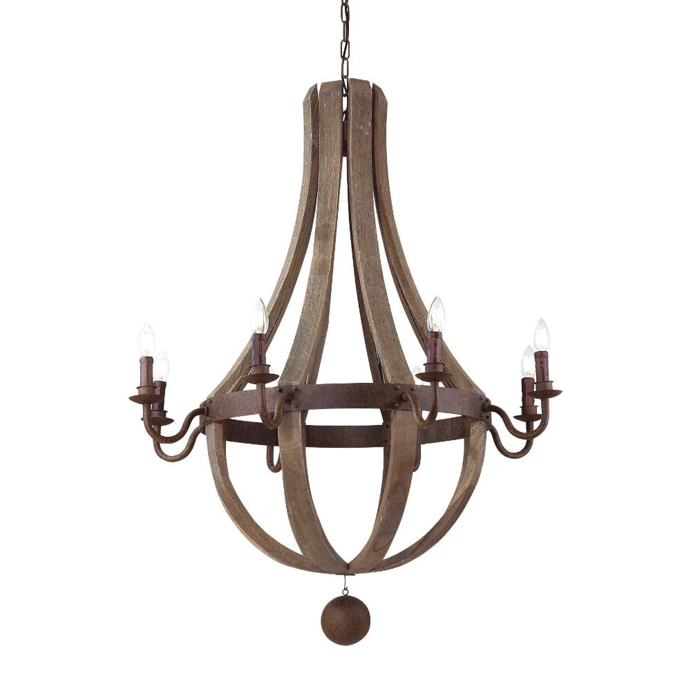 Buy Chandeliers Australia Millennium Sp8 Chandelier 8 Lights Wood Metal - 129709