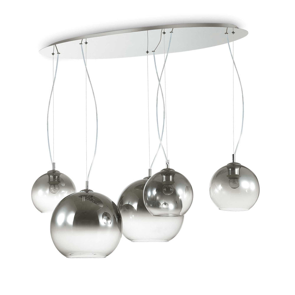 Buy Cluster Pendants Australia Nemo plus Sp5 Cluster Pendant 5 Lights Fade Chrome / Glass - 138305