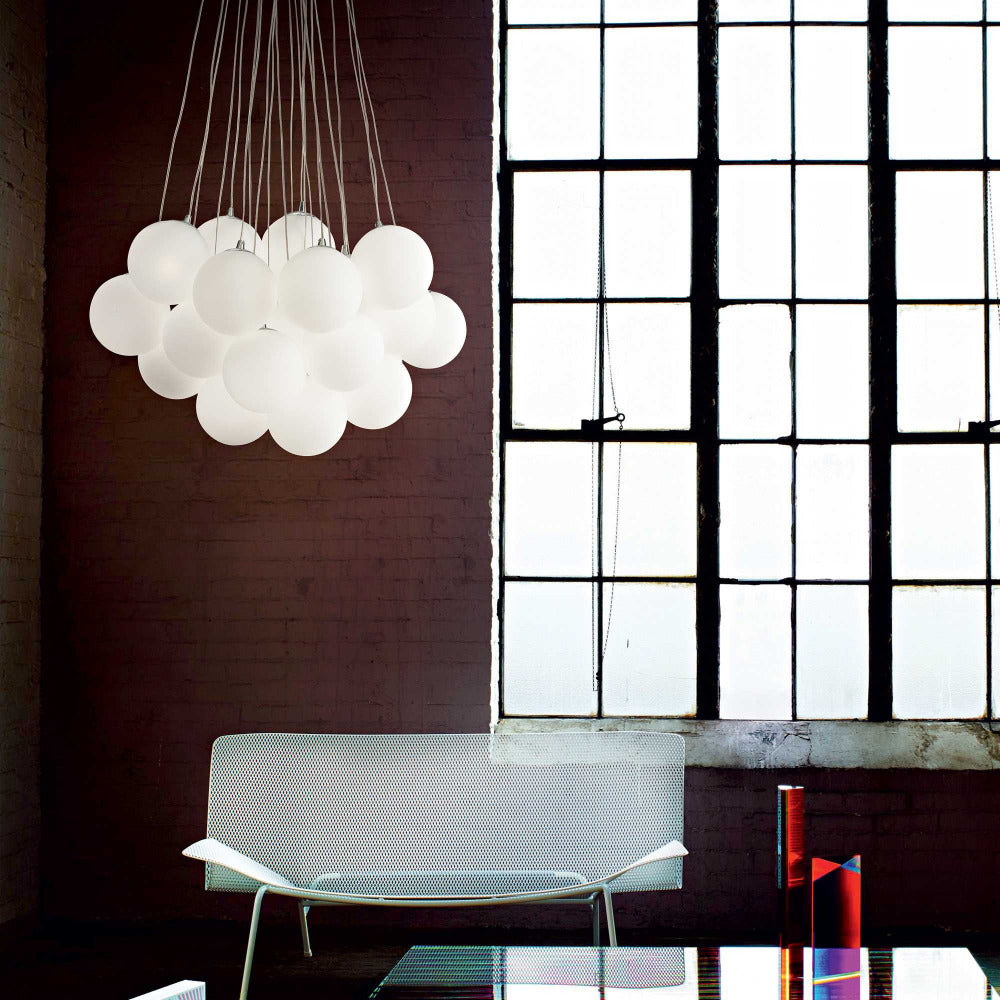 Buy Cluster Pendants Australia Mapa Plus Sp22 Cluster Pendant 22 Lights White Metal & Glass - 140230