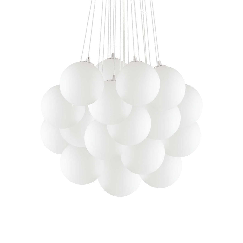 Buy Cluster Pendants Australia Mapa Plus Sp22 Cluster Pendant 22 Lights White Metal & Glass - 140230