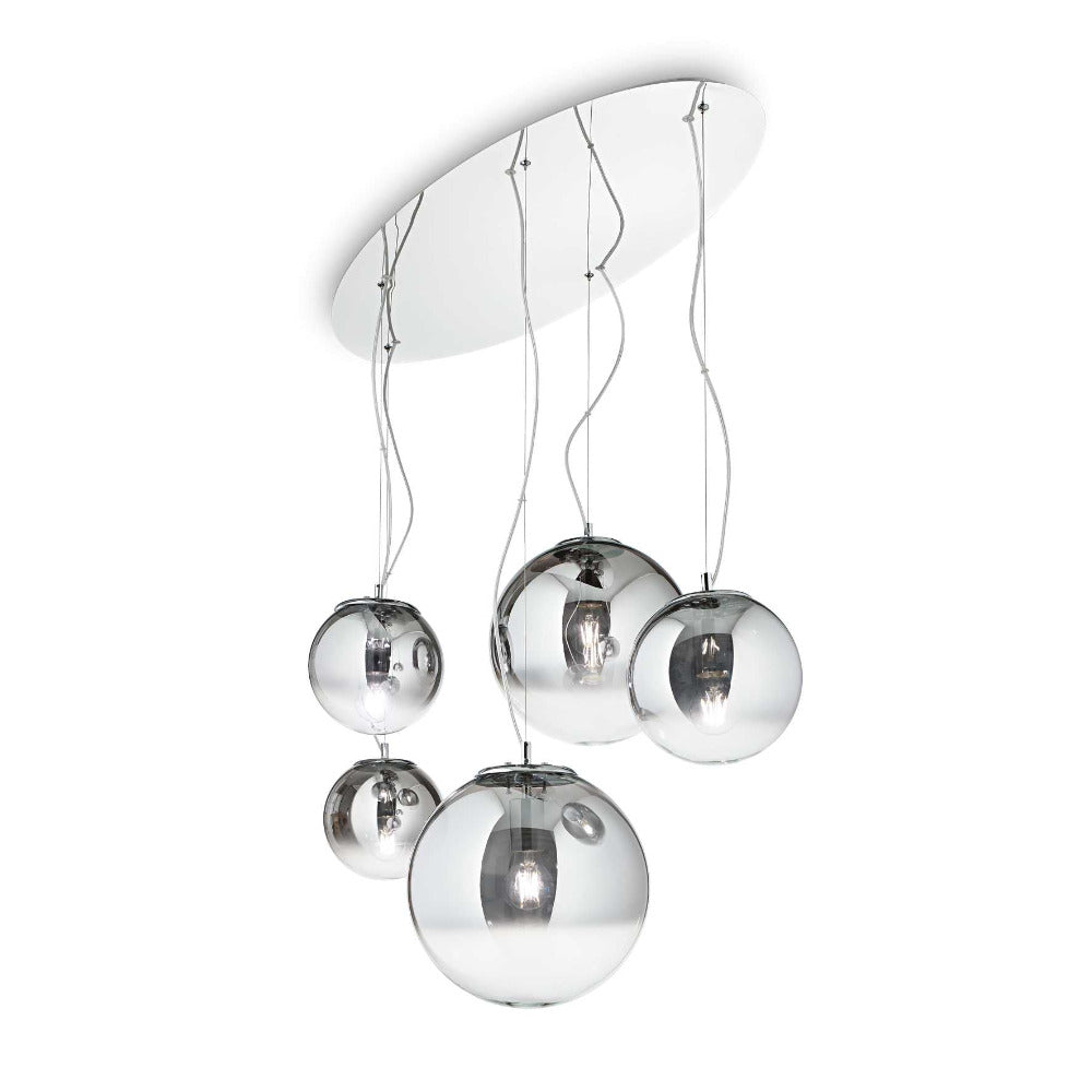 Buy Cluster Pendants Australia Mapa Fade Sp5 Cluster Pendant 5 Lights Fade Chrome Metal & Glass - 140759