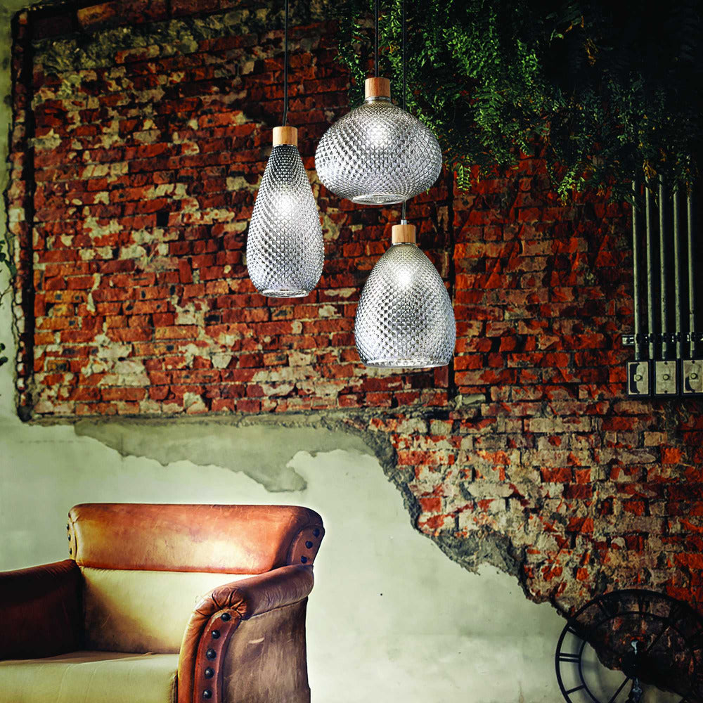 Buy Pendant Lights Australia Bergen-1 Sp1 Pendant Light W240mm Smoky Grey Glass - 238746