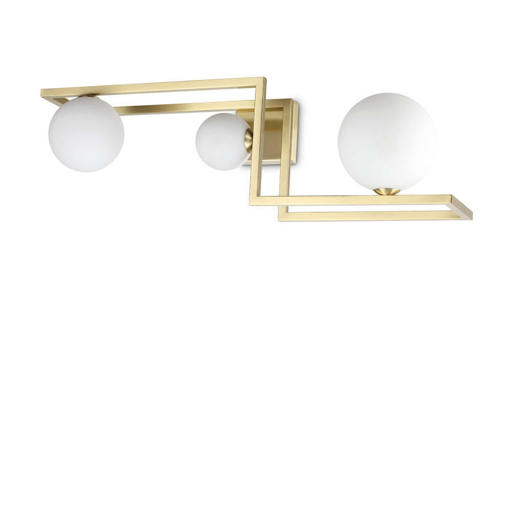 Buy Semi-Flush Mount Lights Australia Angolo Pl3 Semi-Flush Mount 3 Lights Metal - 2842