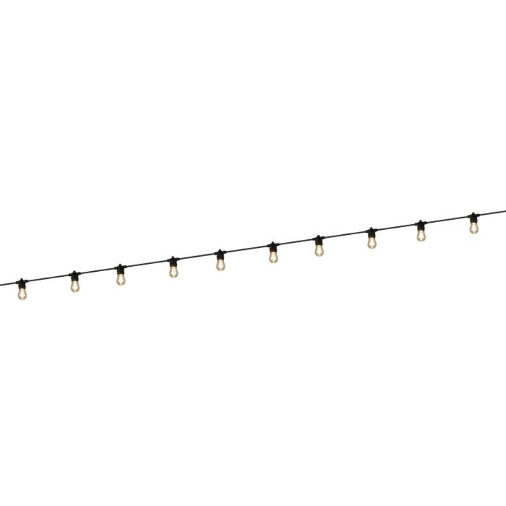 Buy Festoon Lights Australia Solar Festoon 10 Lights 12V Black Plastic 2700K - 205715N