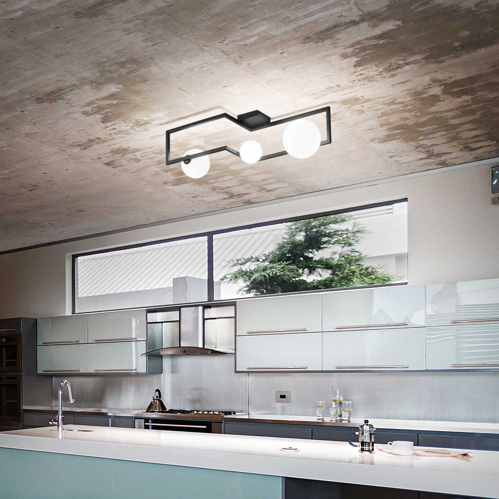 Buy Semi-Flush Mount Lights Australia Angolo Pl3 Semi-Flush Mount 3 Lights Metal - 2842