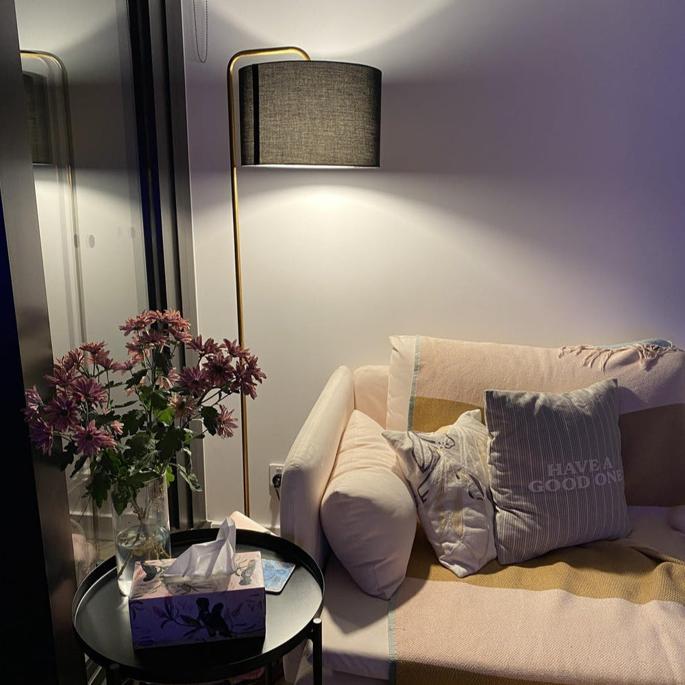 Buy Floor Lamps Australia Ingrid 1 Light Floor Lamp Gold & Black - INGRID FL-GD+BK