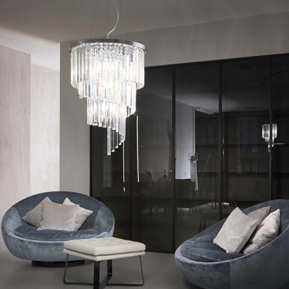 Buy Crystal Pendant Lights Australia Carlton Sp12 Crystal Pendant 12 Lights Metal / Crystals - 166247