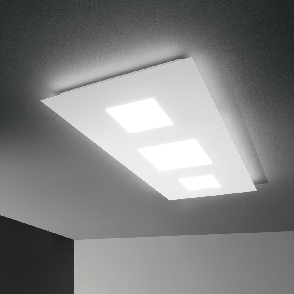Buy Flush Mount Lights Australia Relax Pl Flush Mount Light W900mm White Metal 3000K - 255934