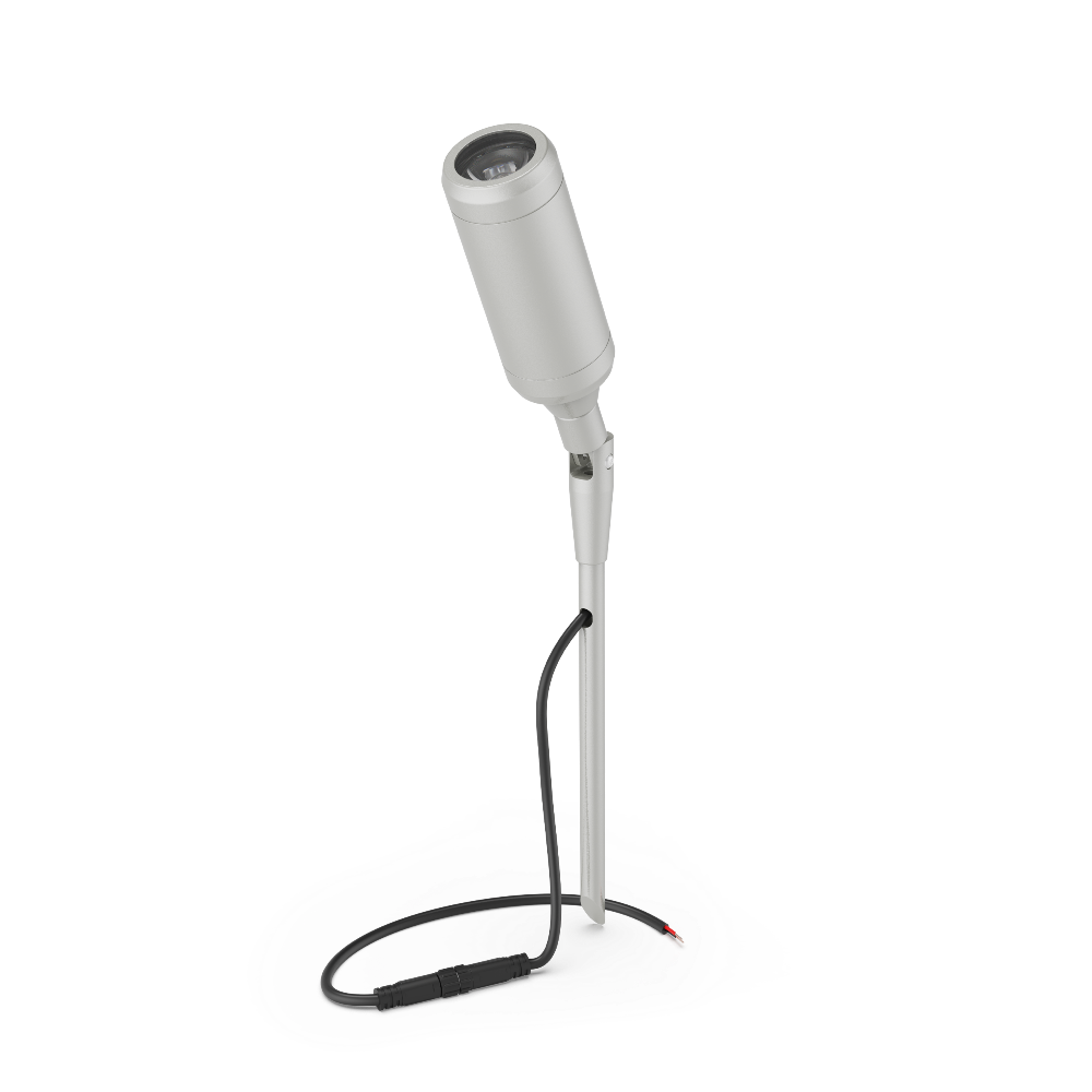 Buy Spike Lights Australia Lumena Spike Uplight Adjustable 24V DC W41mm Silver Reign Aluminium - AQL-115-A1-X0