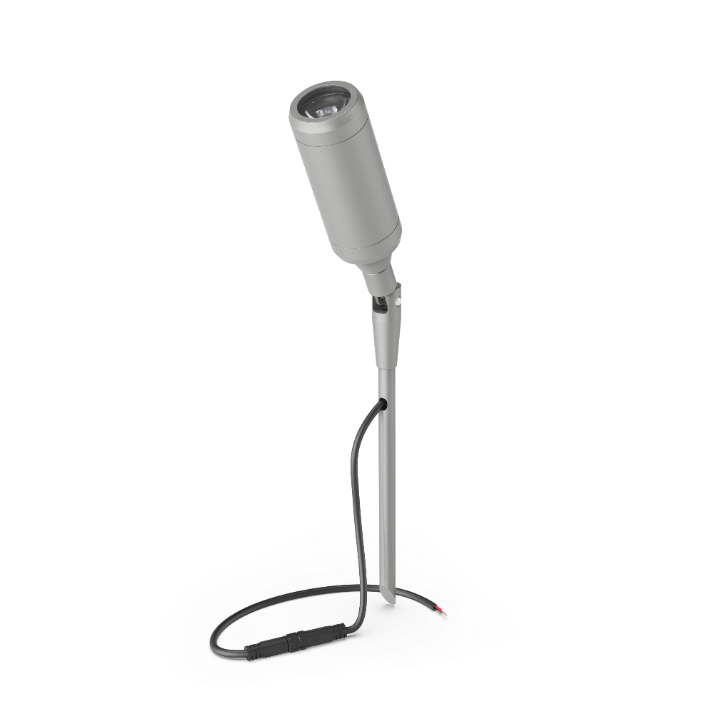 Buy Spike Lights Australia Lumena Spike Uplight Adjustable 24V DC W41mm Venerable Silver Aluminium - AQL-115-A4-X0