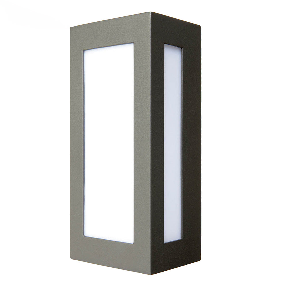 Buy Exterior Wall Lights Australia Eave Rectangular Edged Wall Light Charcoal - 18048/51
