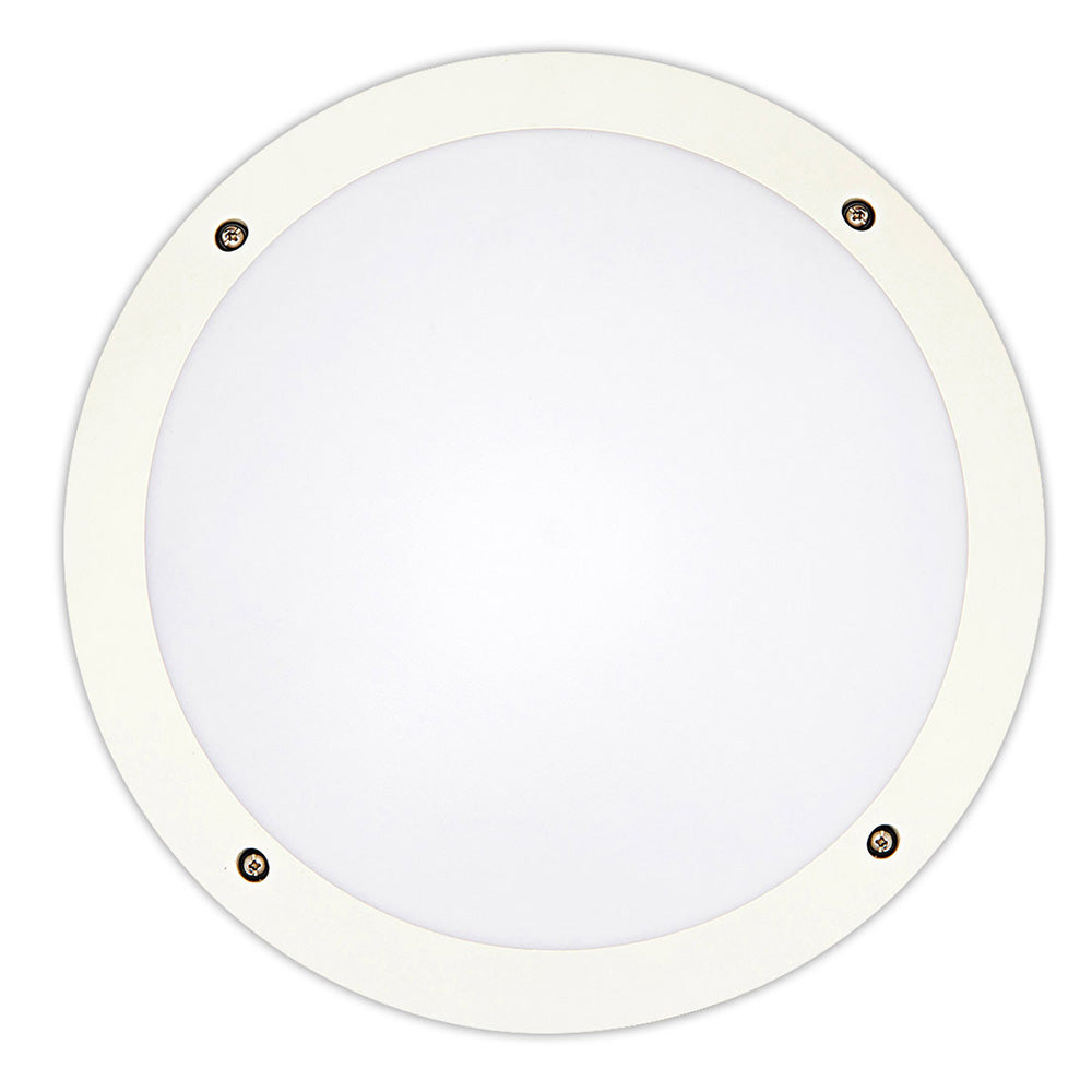 Buy LED Bunker Lights Australia Hardy LED 12W Vandal-Proof Round Bunker White - 19971/05