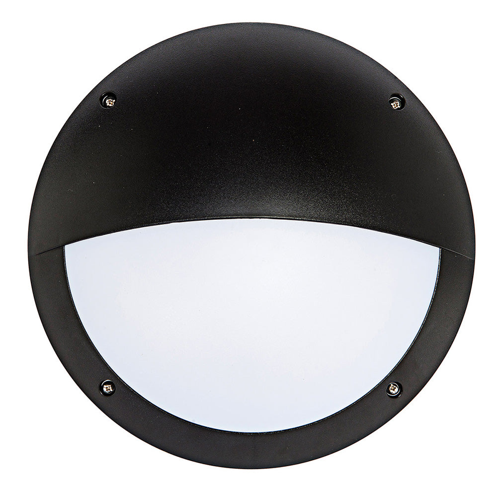 Buy LED Bunker Lights Australia Hardy LED 12W Vandal-Proof Eyelid Bunker Black - 19973/06
