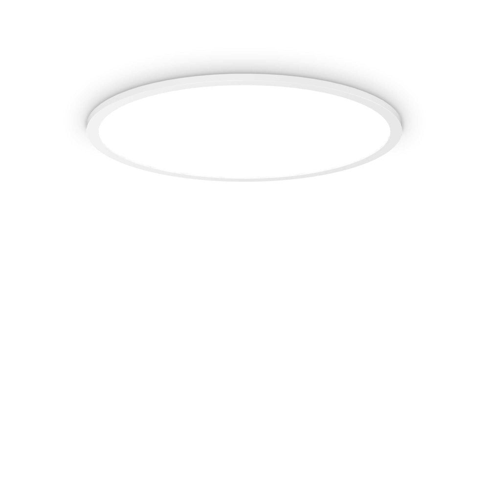Buy LED Oyster Lights Australia Fly Pl Slim Round LED Oyster Light W600mm White Aluminium 4000K - 306674
