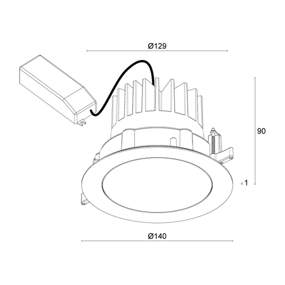 Buy Recessed LED Downlights Australia Altopiano 3.6 Round Recessed LED Downlight Anti-Glare Plastic 2CCT - AP3610
