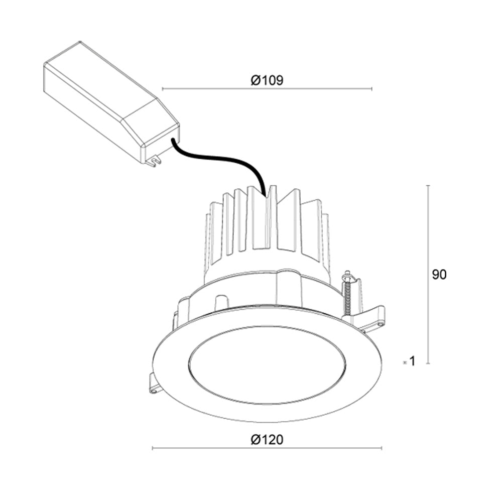 Buy Recessed LED Downlights Australia Altopiano 2.6 Round Recessed LED Downlight Plastic 2CCT - AP2610