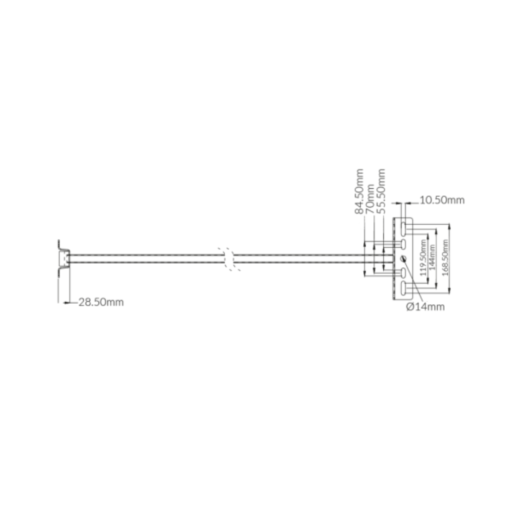 Buy Accessories & More Australia Flood Light Extension Arm Black Metal - VBFB-800