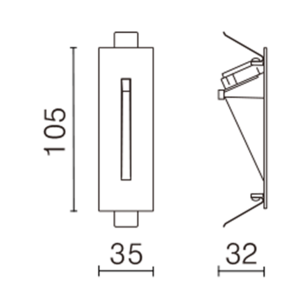 Buy Step Lights Australia Step Light H105mm White Aluminium 3000K - VBL-E06-3K-WHT