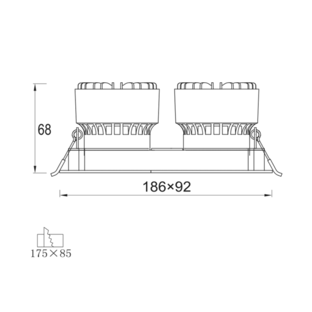 Buy LED Modules Australia Twin Square LED Module White - VBLDL-134-1-G