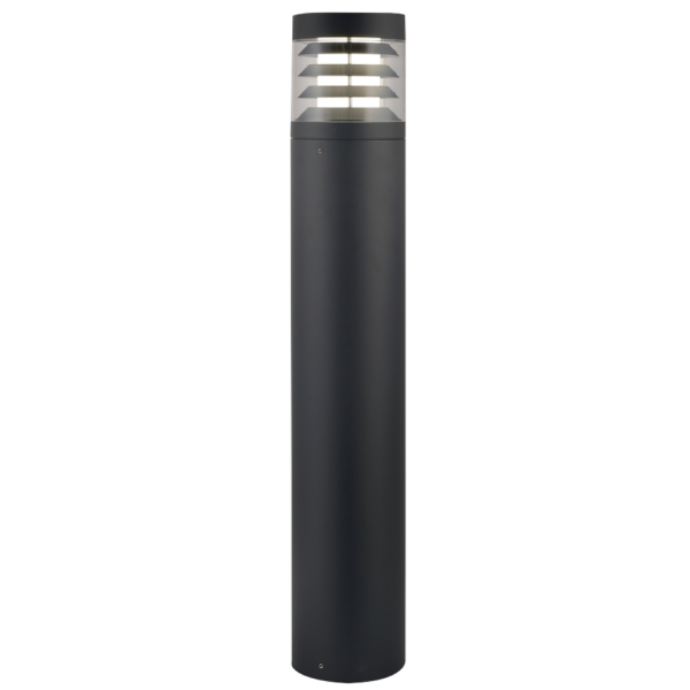 Buy Bollard Lights Australia Round LED Bollard Light 25W Weatherproof Black Aluminium 2 CCT - VBLBO-1090-4-CCT