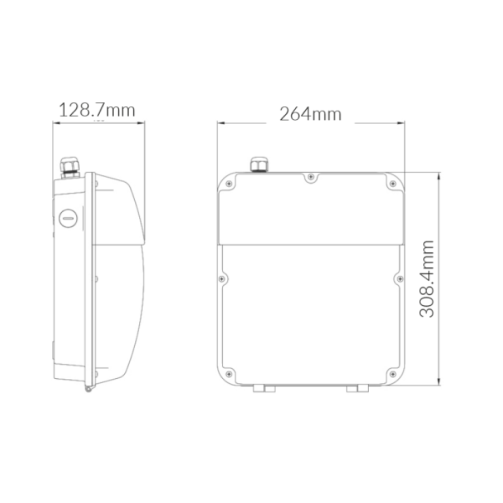 Buy Exterior Wall Lights Australia LED Exterior Wall Light Weatherproof 36W Black Aluminium 3 CCT - VBLWPK-4114-CCT