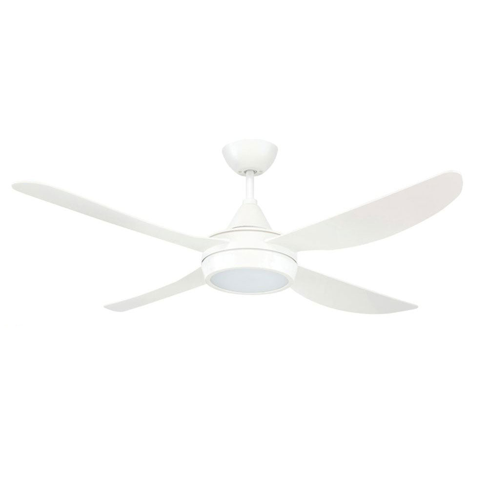 Buy AC Ceiling Fans With Light Australia Vector 52'' ABS Ceiling Fan With LED Light White With White Blades - 20168/05