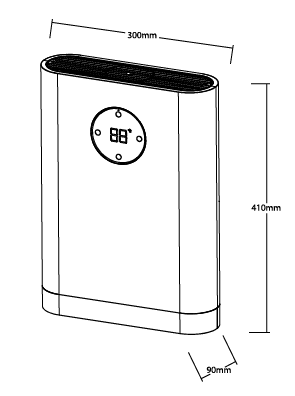 Buy Bathroom Heaters Australia Thermo Bathroom Ceramic Wall Mounted Heater White - MBHT2000W