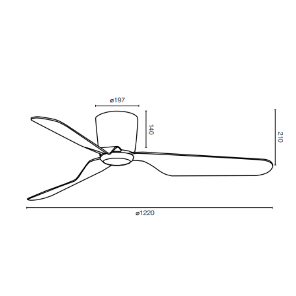 Buy DC Ceiling Fans With Light Australia PRESTON DC Ceiling Fan 48" Matt White LED Light Matt White - 22089/05