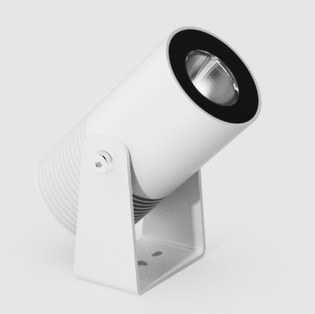 Buy Exterior Spotlights Australia LumenaPro Exterior Spotlight 24V W75mm White Aluminium - AQL-180-A8-B0